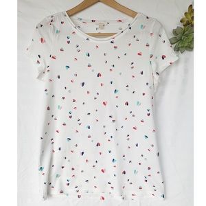 NWOT ESPIRIT Heart Petal Cotton T-Shirt